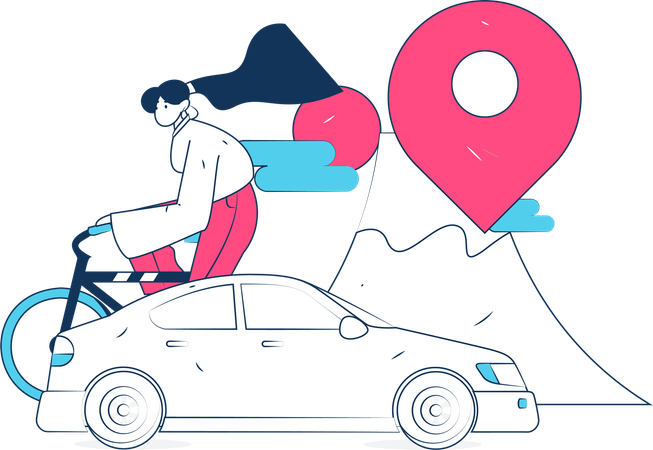 Cab Booking  Illustration