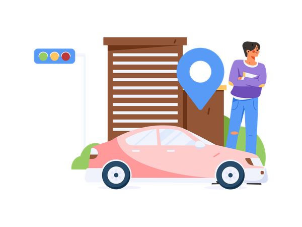 Cab Booking  Illustration