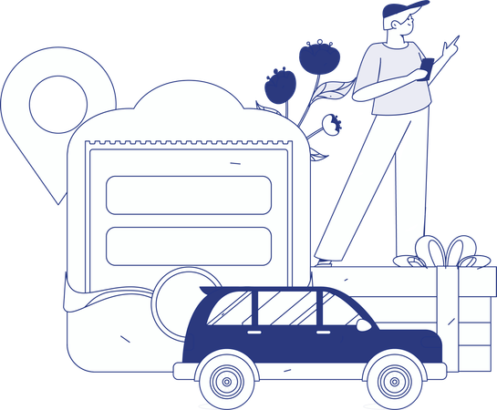 Cab Booking  Illustration