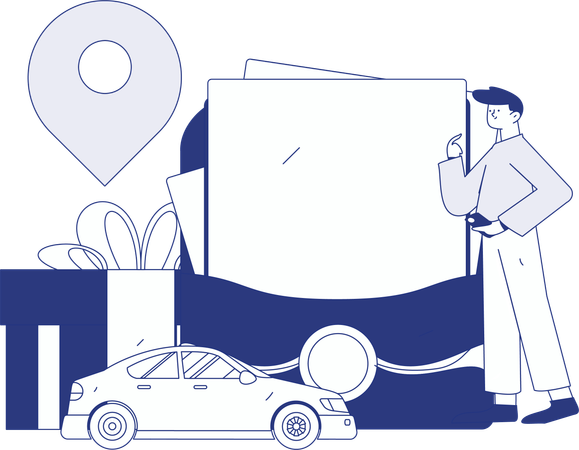 Cab Booking  Illustration