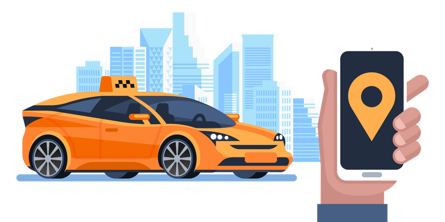 Cab Booking  Illustration