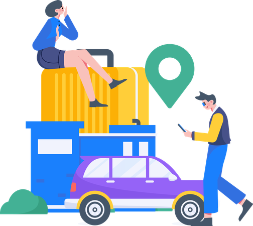 Cab booking offer  Illustration