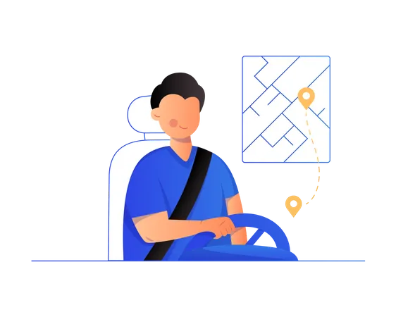 Cab Driver  Illustration
