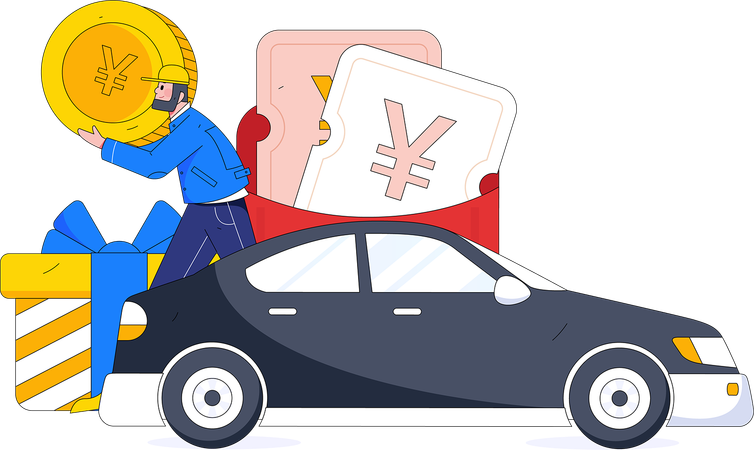 Cab service  Illustration