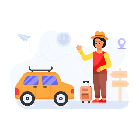 Cab Service  Illustration