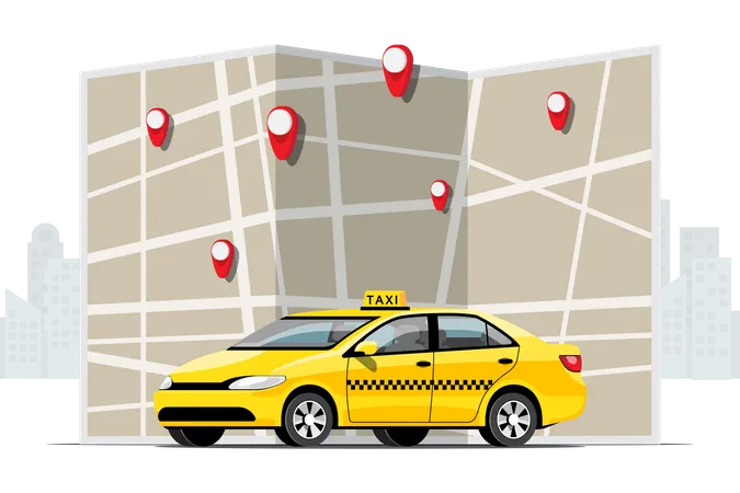 Cab Service  Illustration