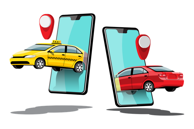 Cab Service  Illustration