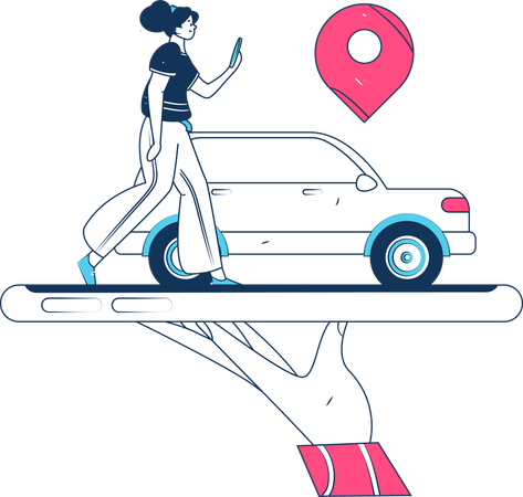 Cab Service  Illustration