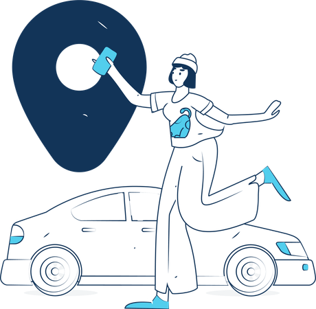 Cab Service  Illustration