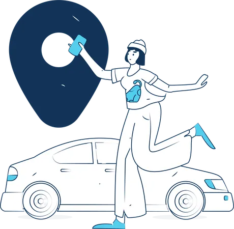 Cab Service  Illustration