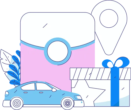 Cab Service  Illustration