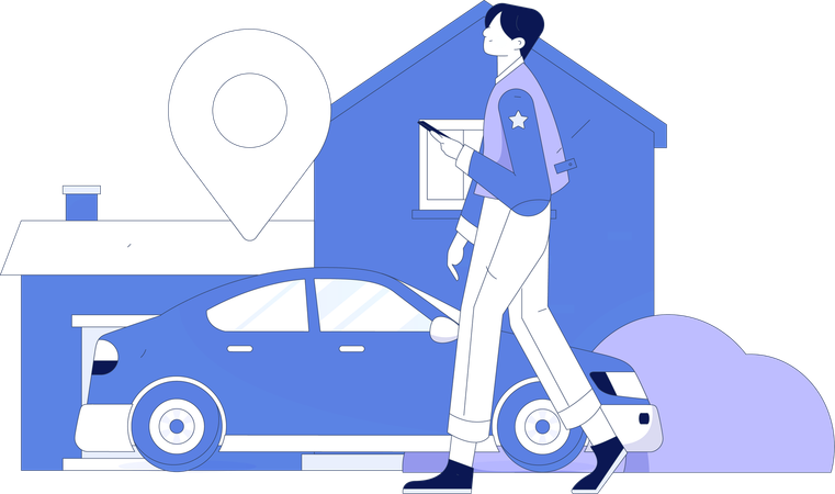 Cab service  Illustration