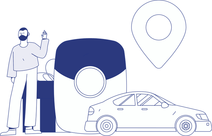Cab Service  Illustration