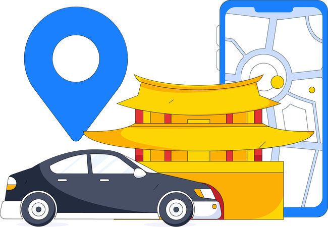 Cab service  Illustration