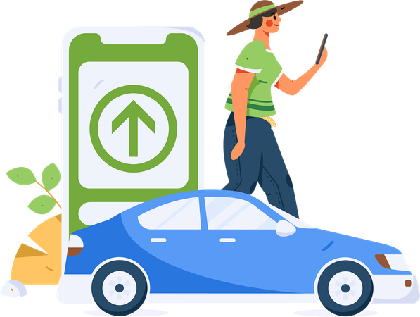 Cab Service  Illustration