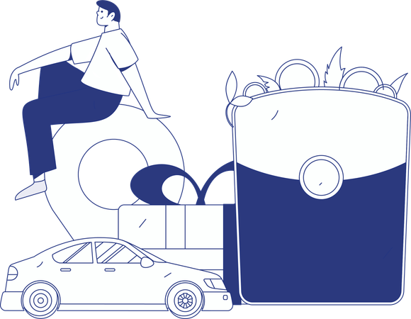 Cab Service  Illustration