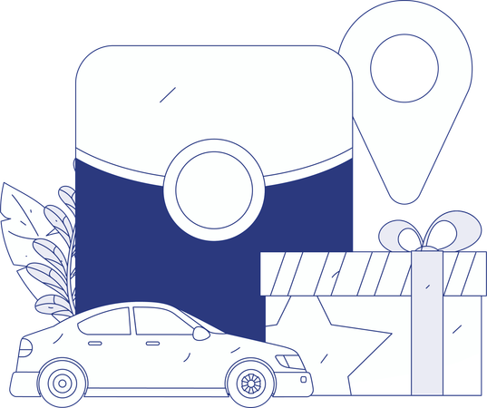 Cab Service  Illustration