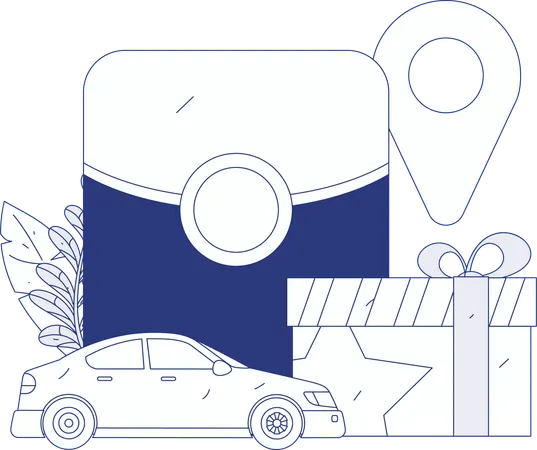 Cab Service  Illustration
