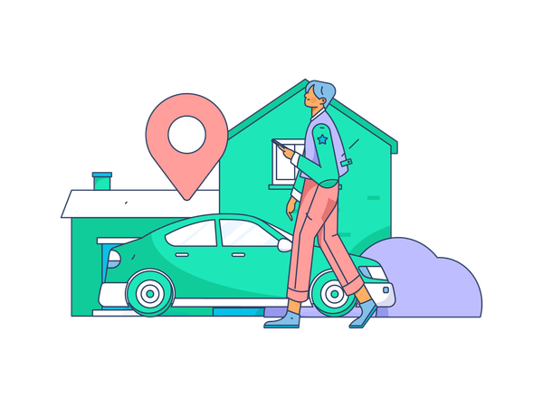 Cab service  Illustration