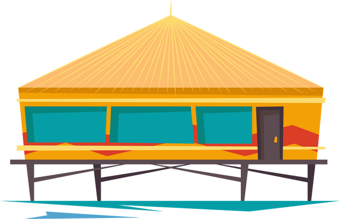 Cabaña de playa  Ilustración