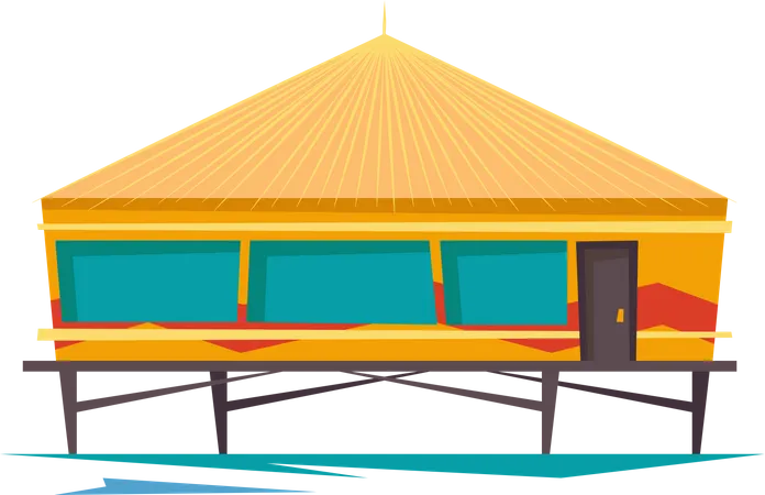 Cabaña de playa  Ilustración