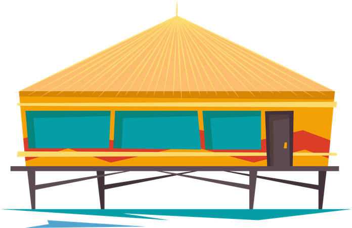 Cabaña de playa  Ilustración