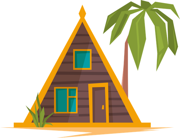 Cabaña de playa  Ilustración