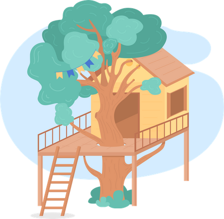 Cabane dans les arbres  Illustration