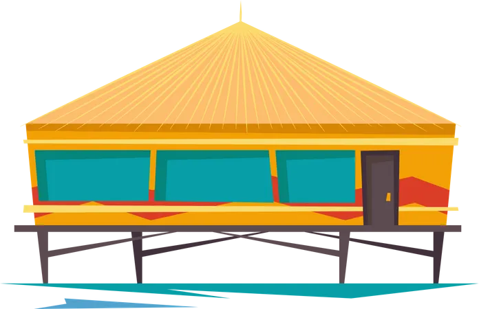 Cabane de plage  Illustration