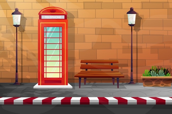 Cabina de teléfono  Ilustración