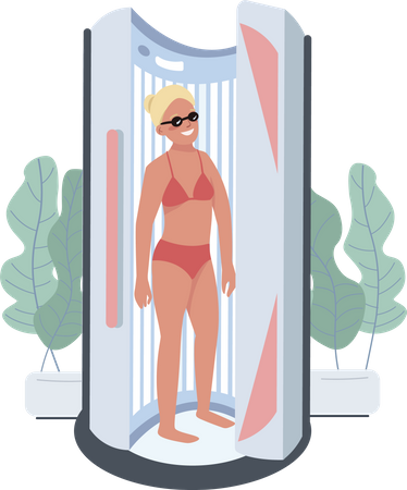 Cabine de bronzage  Illustration