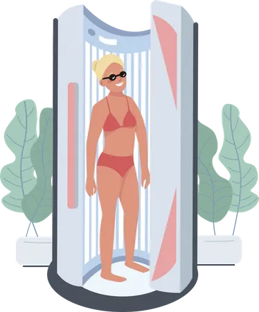 Cabine de bronzage  Illustration