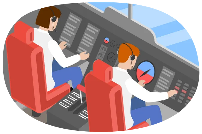 Cabine dos pilotos  Ilustração