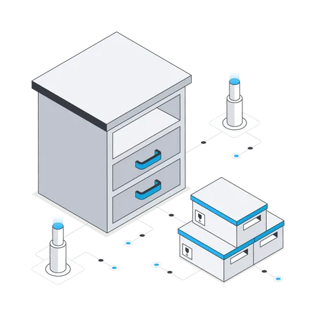 Cabines à chaussures  Illustration