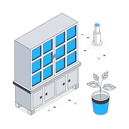 Cabines de stockage  Illustration