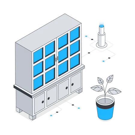 Cabines de stockage  Illustration