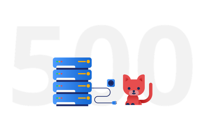 Cabo Cat desconectado do servidor  Ilustração