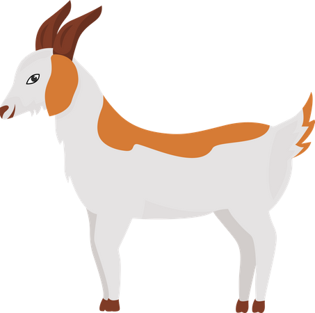 Cabra com manchas de gengibre  Ilustração