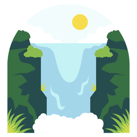Cachoeira  Ilustração