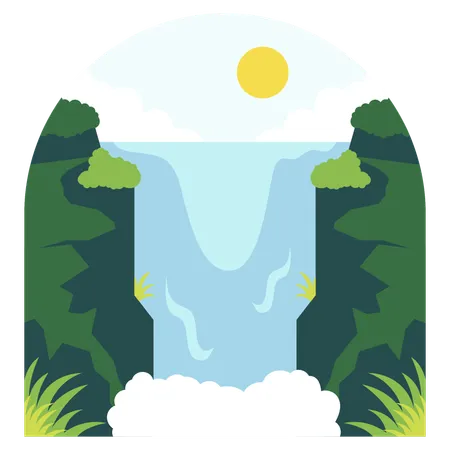 Cachoeira  Ilustração