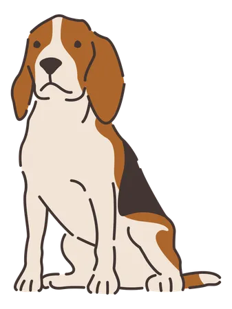 Cachorro beagle  Ilustração