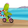 sitting on bicycle illustration free download