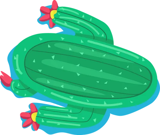 Cactus shaped air mattress Illustration