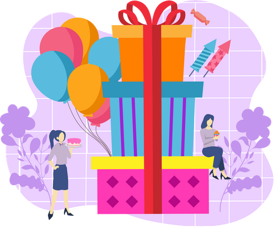 Cadeau d'anniversaire  Illustration