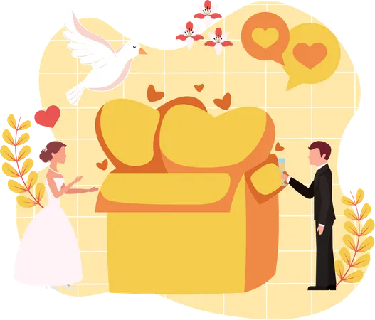 Cadeau de mariage  Illustration