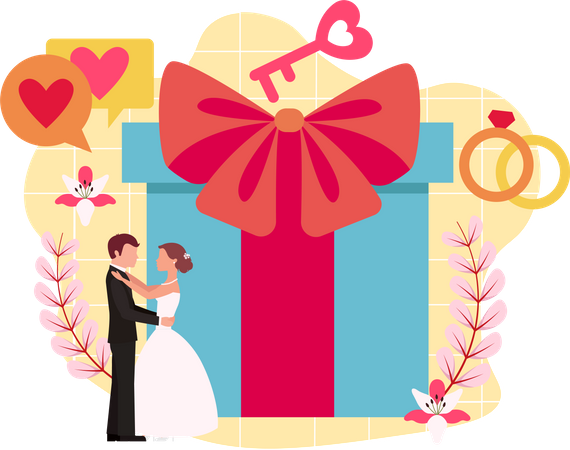 Cadeau de mariage  Illustration