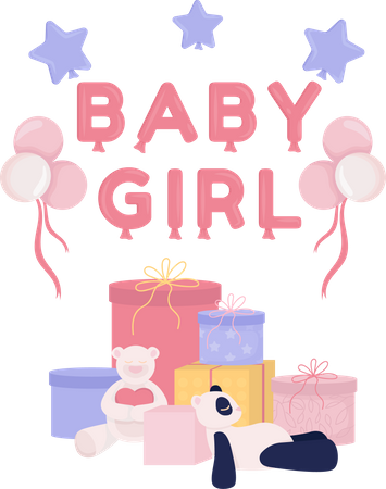 Cadeaux de baby shower  Illustration