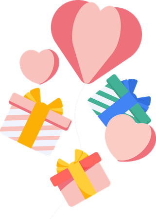 Cadeaux de Saint Valentin  Illustration