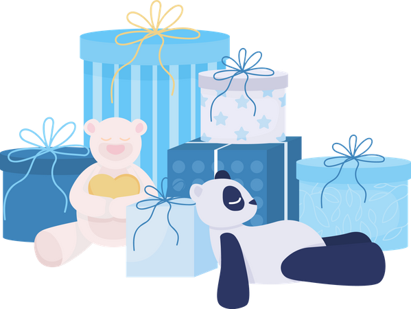 Cadeaux et cadeaux pour enfant  Illustration