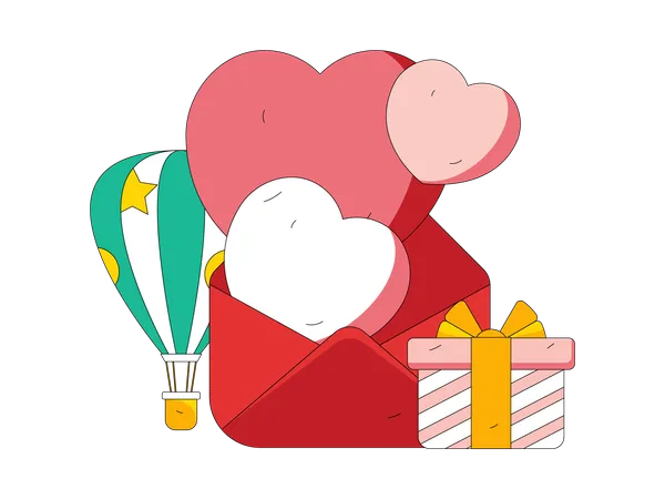 Cadeaux de la Saint-Valentin  Illustration